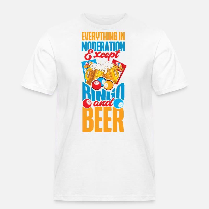 Bingo Player Beer Everything In - Männer Workwear T-Shirt - Weiß