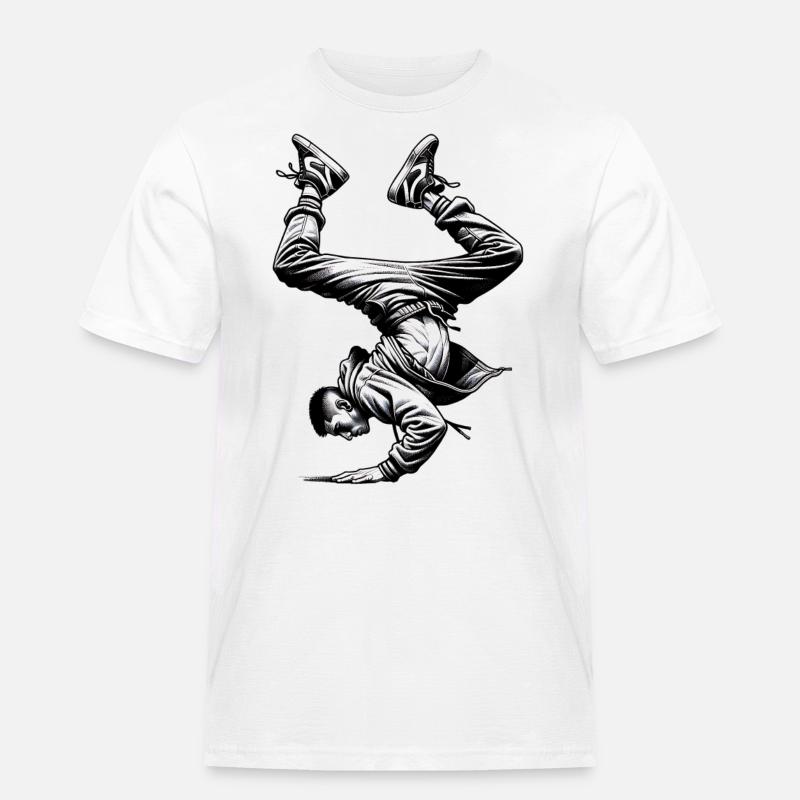 Breakdance - Männer Workwear T-Shirt - Weiß