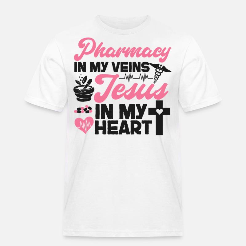 Pharmacy Tech Technician - Männer Workwear T-Shirt - Weiß