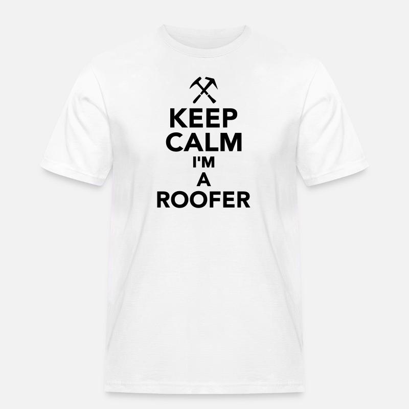 Dachdecker - Männer Workwear T-Shirt - Weiß