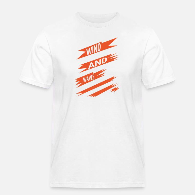 statement gift idea windsurfing techniques - Männer Workwear T-Shirt - Weiß