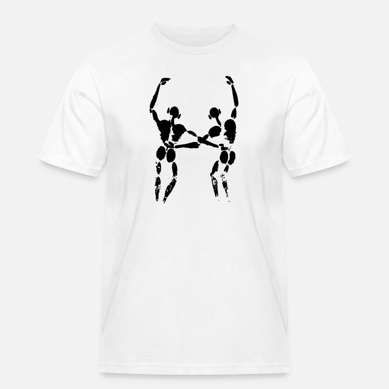 Freunde - Männer Workwear T-Shirt - Weiß