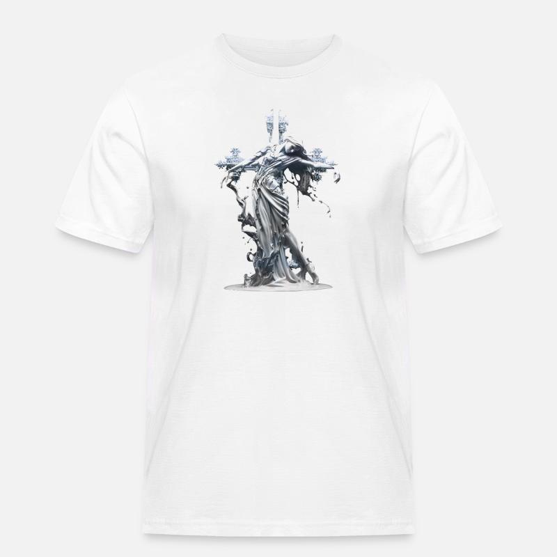 Déesse glacée du fleuve - T-shirt Workwear homme - blanc