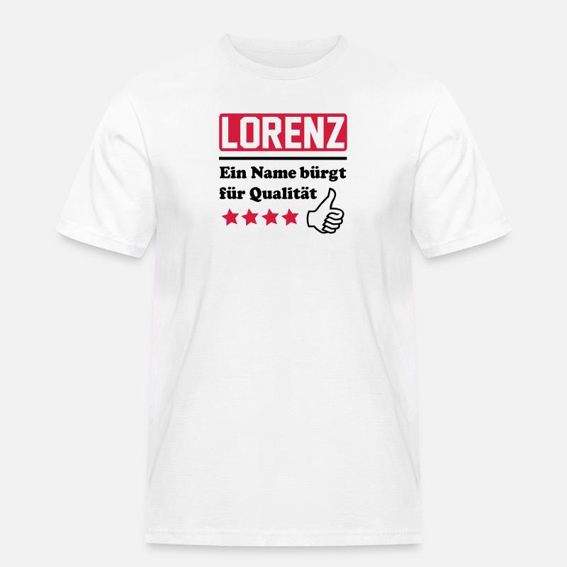 lorenz - Männer Workwear T-Shirt - Weiß