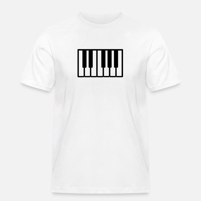 Klavier - Männer Workwear T-Shirt - Weiß