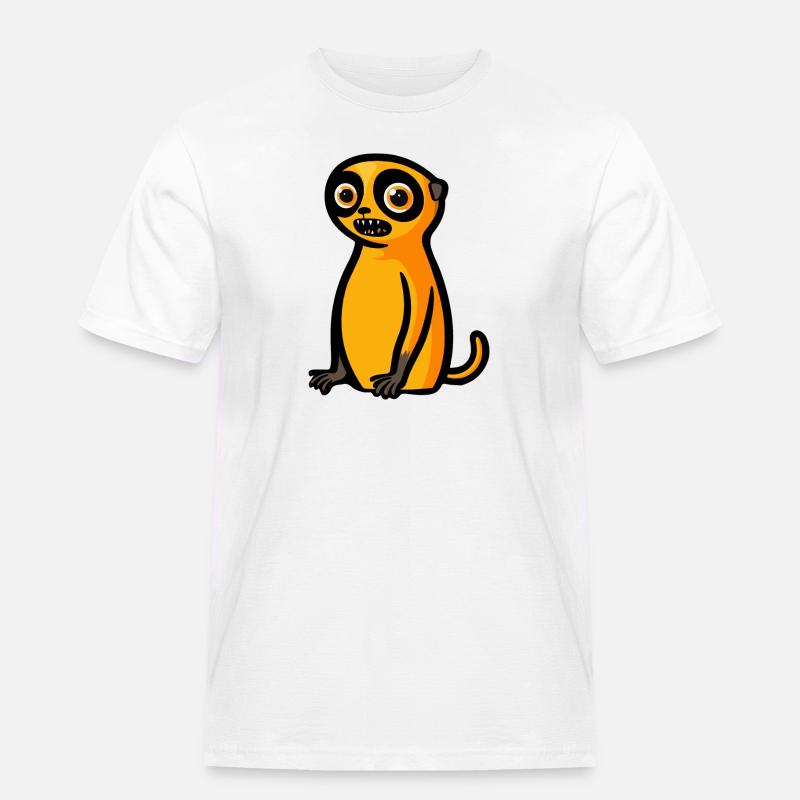 Erdmännchen Halloween Comic Lustig - Männer Workwear T-Shirt - Weiß