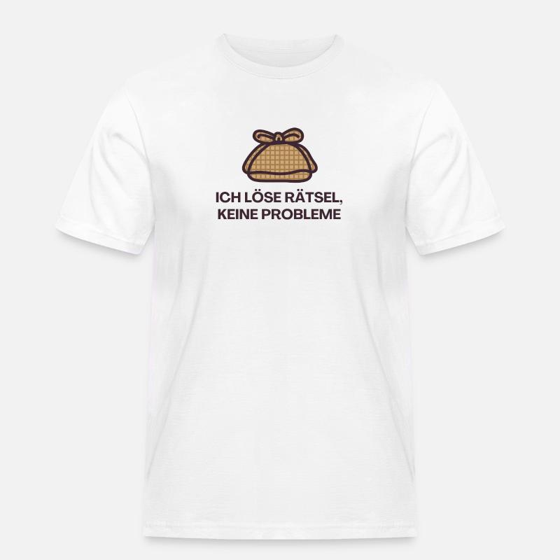 I solve puzzles, no problems - Men's Workwear T-Shirt - white