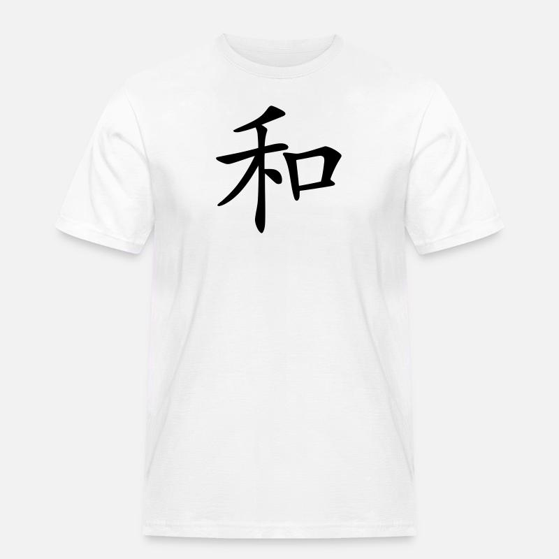 Peace - Männer Workwear T-Shirt - Weiß