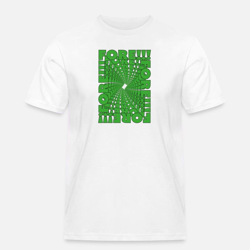 Fore! Golfen mit Stil - Männer Workwear T-Shirt - Weiß