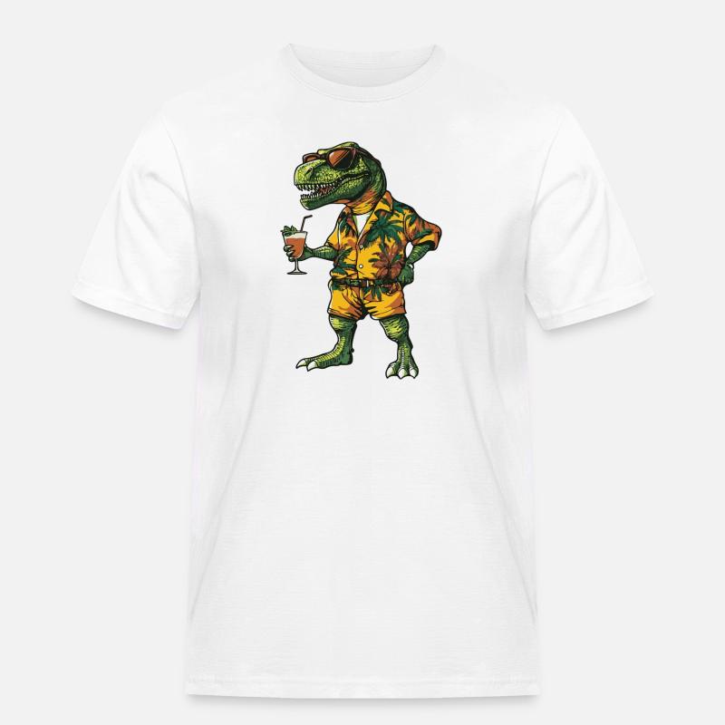 Dinosaur T-Rex Comic Summer - Men's Workwear T-Shirt - white