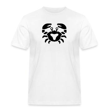 Sternzeichen Krebs - Männer Workwear T-Shirt - Weiß - Vorne - AI Model Male 185 dark (185cm)