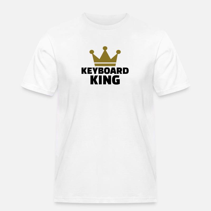 Keyboard - Männer Workwear T-Shirt - Weiß