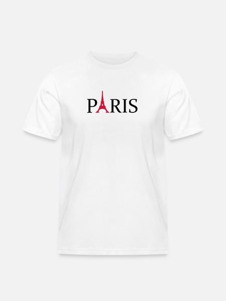 Paris - Männer Workwear T-Shirt - Weiß