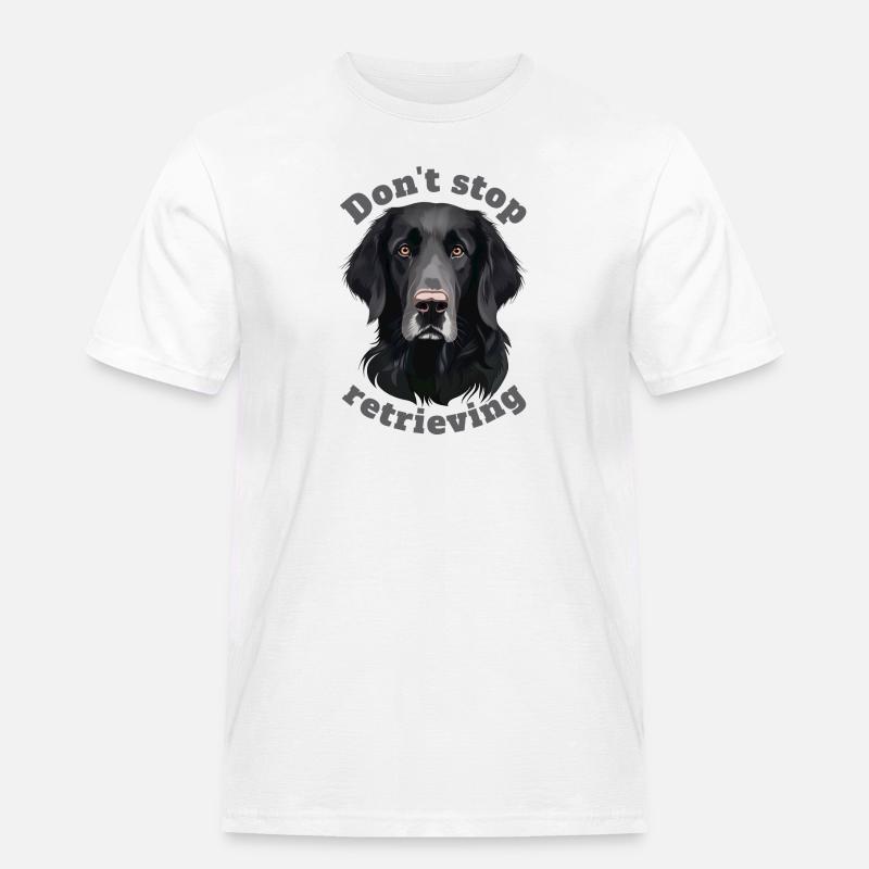 Don't stop retrieving - Labrador - Männer Workwear T-Shirt - Weiß