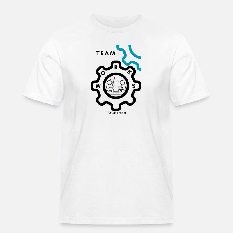 Team Work - Männer Workwear T-Shirt - Weiß
