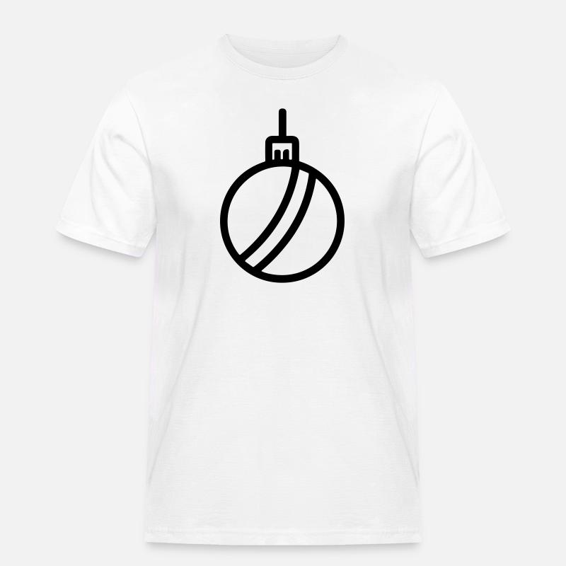 Weihnachtskugel - Männer Workwear T-Shirt - Weiß