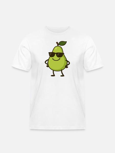 birne comic cool - Männer Workwear T-Shirt - Weiß