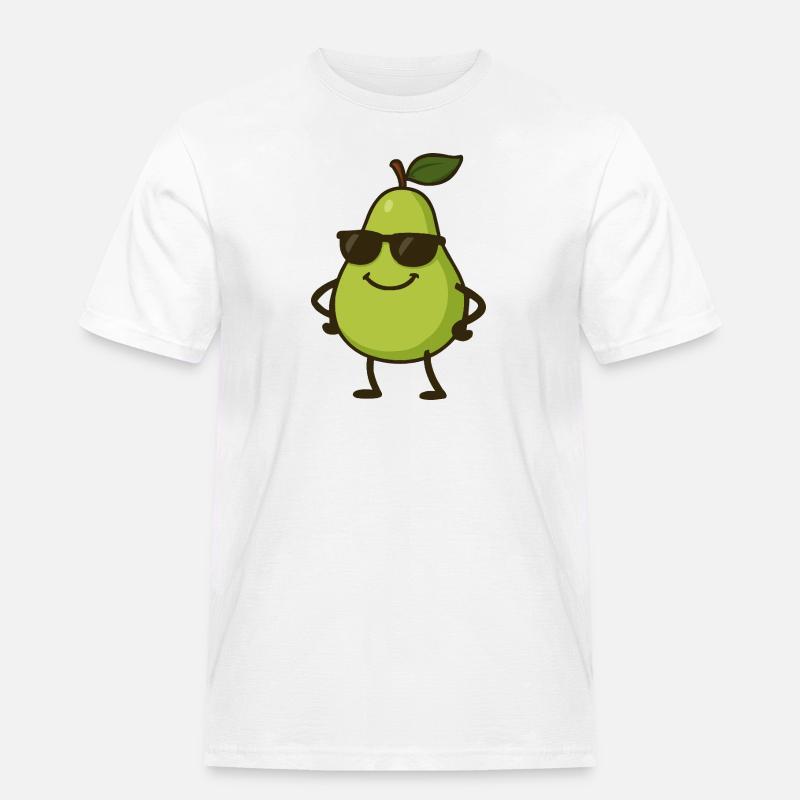 Poire Bande Dessinée Cool - T-shirt Workwear homme - blanc