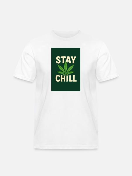 Stay Chill Cannabis Leaf - Men's Workwear T-Shirt - white