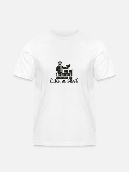 Brick by Brick - Meme Saying - Men's Workwear T-Shirt - white