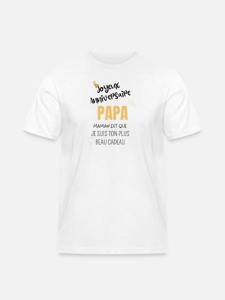 Joyeux anniversaire Papa - T-shirt Workwear homme - blanc