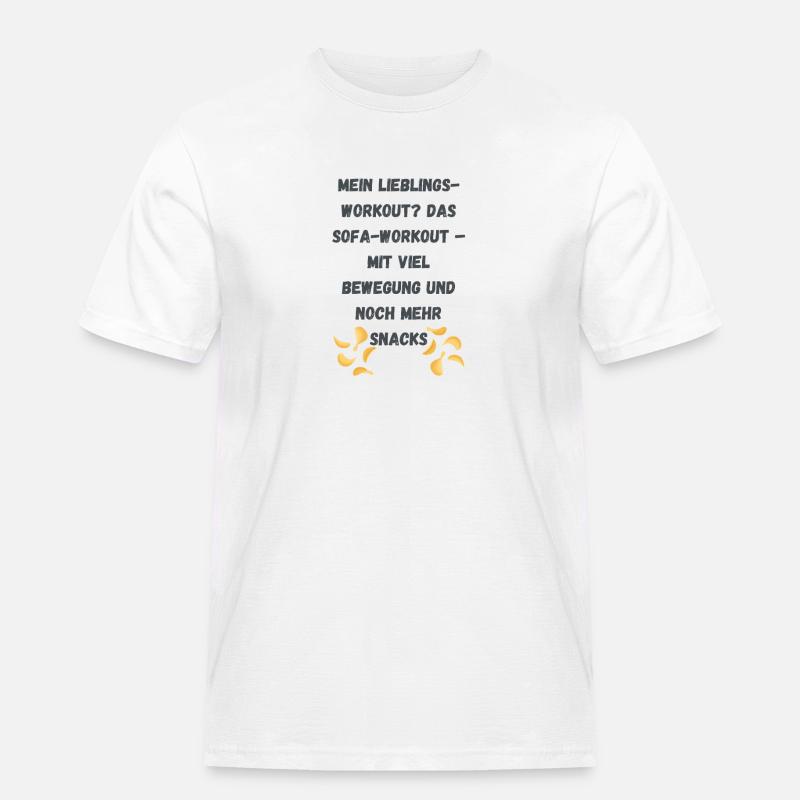 Snacks deine Liebe - Männer Workwear T-Shirt - Weiß