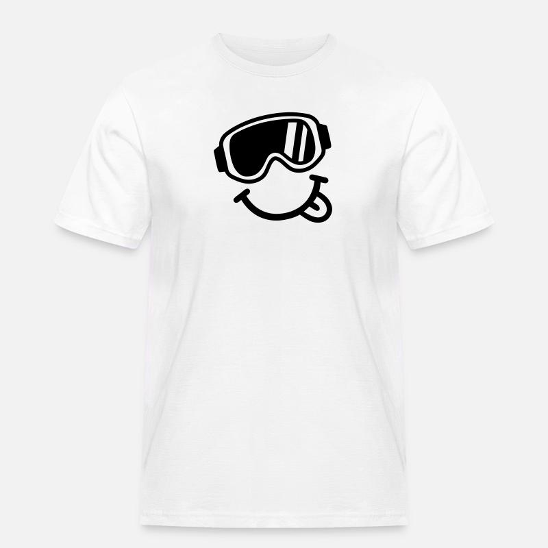 Ski Smiley - T-shirt Workwear homme - blanc