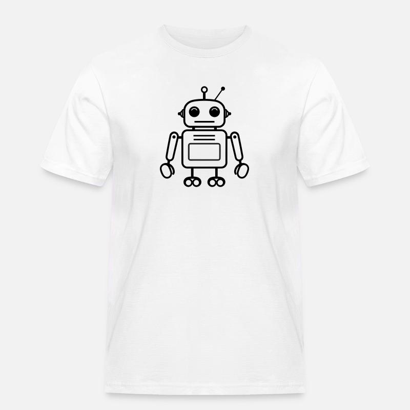 Roboter - Männer Workwear T-Shirt - Weiß