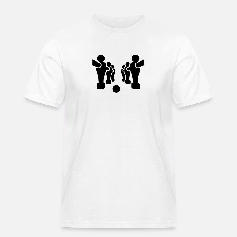 Tischkicker - Männer Workwear T-Shirt - Weiß