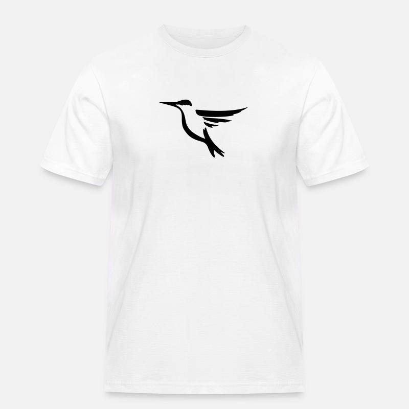 Kolibri 2 - Vogel Geschenk Geschenkidee - Männer Workwear T-Shirt - Weiß