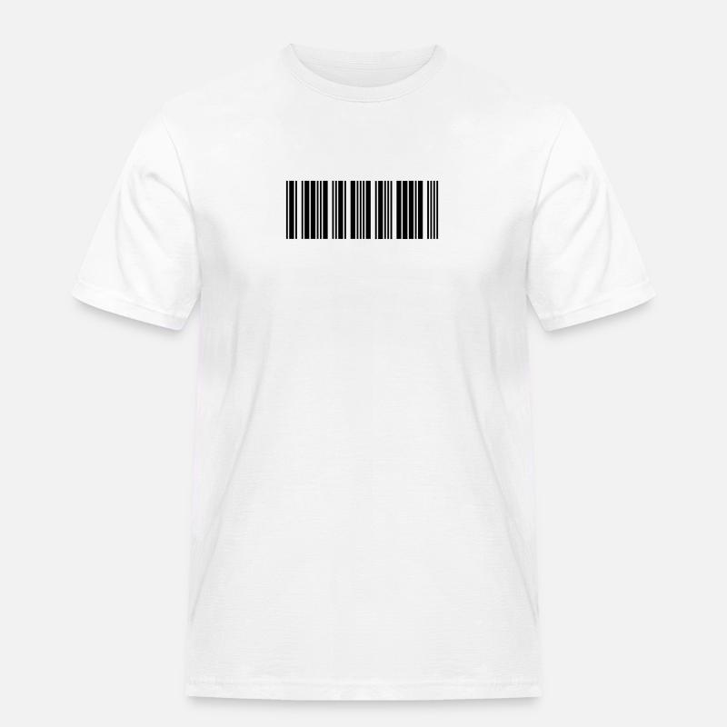 Barcode - Männer Workwear T-Shirt - Weiß