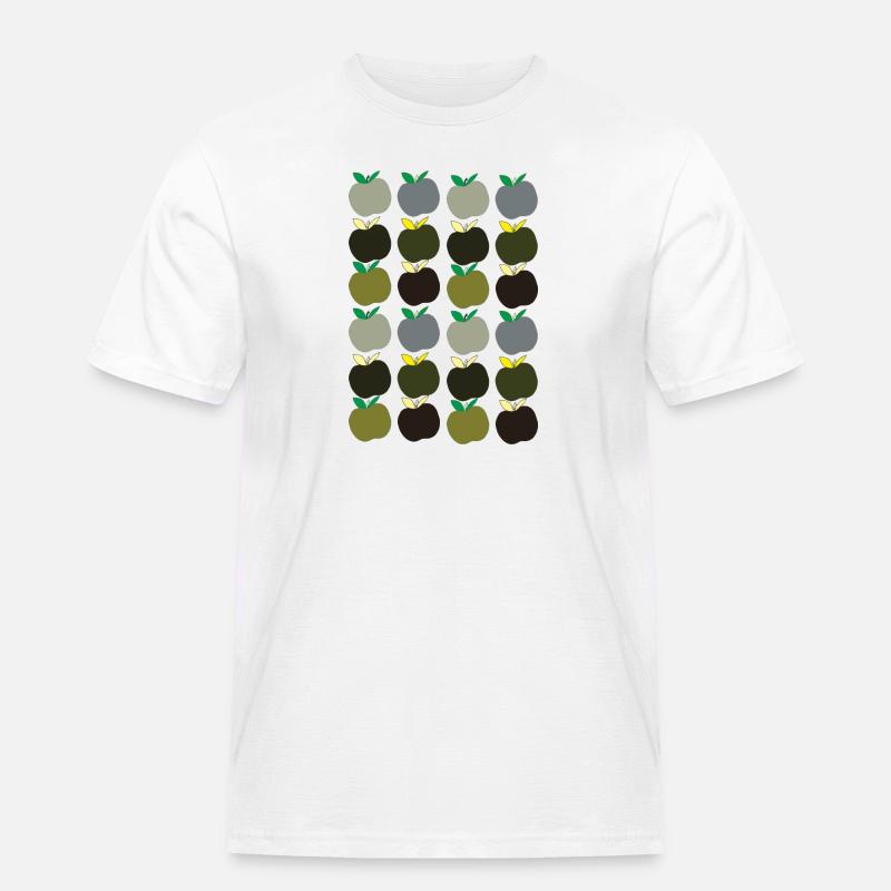 Apple Pattern 2 - Men's Workwear T-Shirt - white