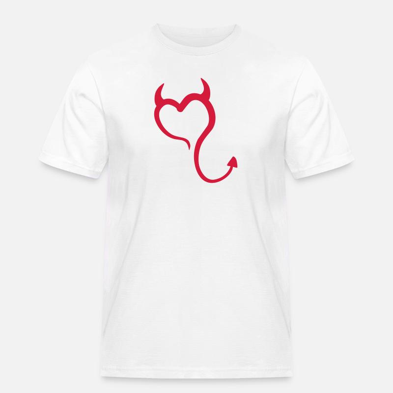 Little Devil 01 - Männer Workwear T-Shirt - Weiß