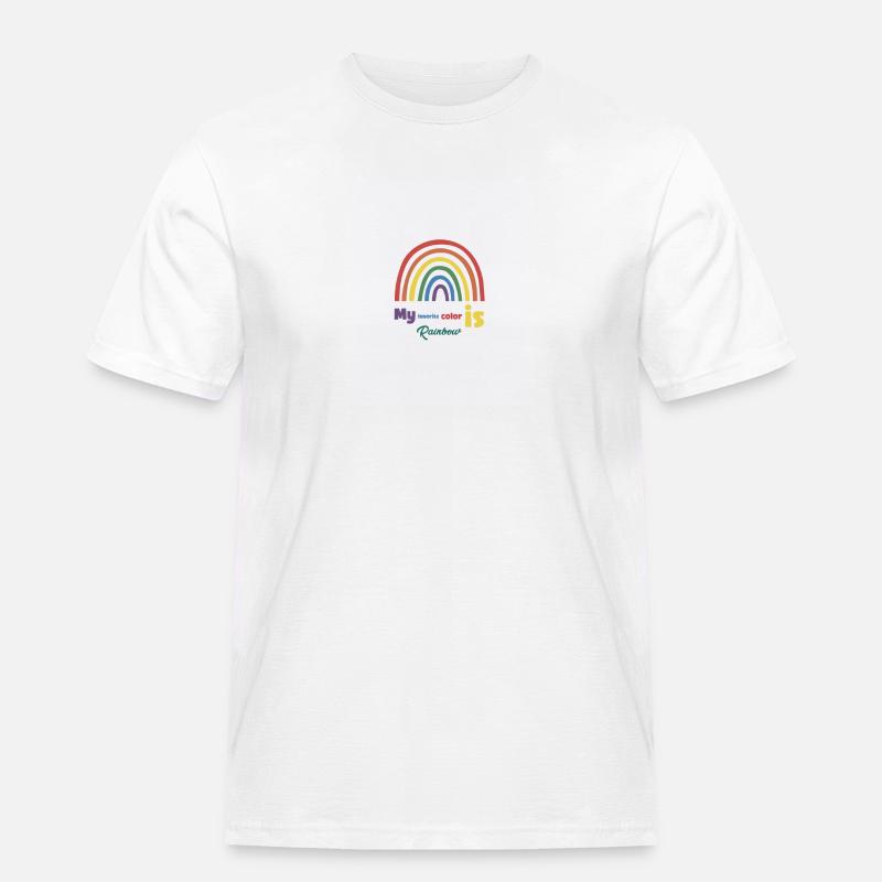 rainbow - Männer Workwear T-Shirt - Weiß