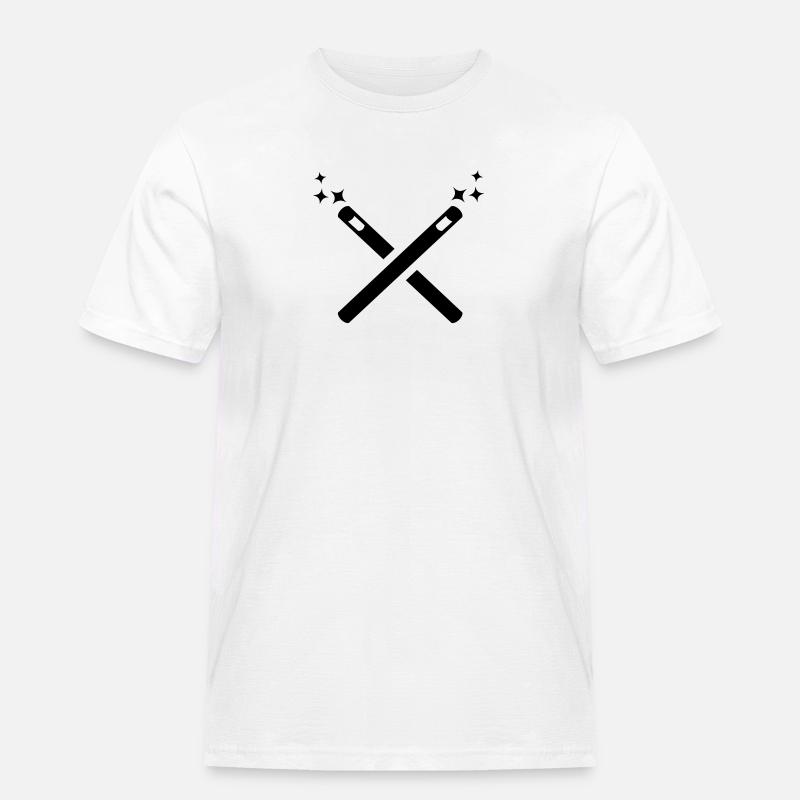 Zauberer - Männer Workwear T-Shirt - Weiß