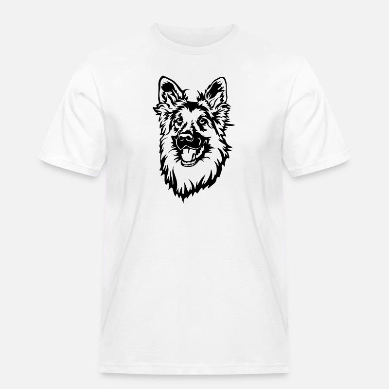 Deutscher Schäferhund - Männer Workwear T-Shirt - Weiß