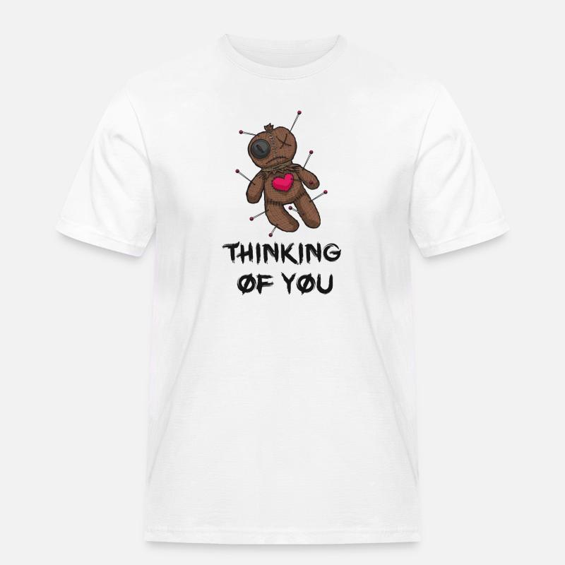 Ich denk an dich - Männer Workwear T-Shirt - Weiß