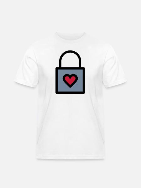 Padlock, love lock - Men's Workwear T-Shirt - white