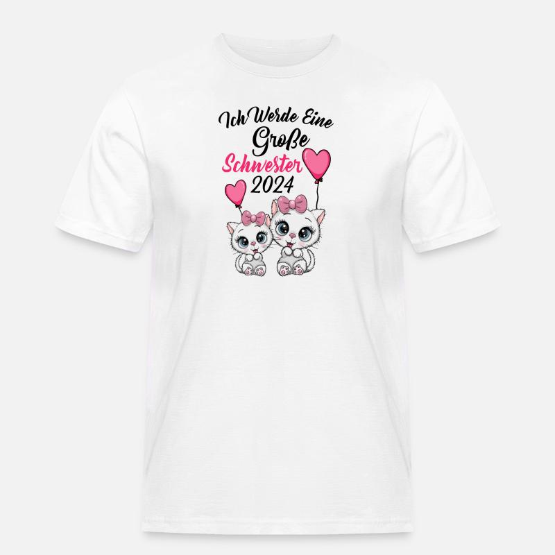 Große Schwester 2024 - Männer Workwear T-Shirt - Weiß