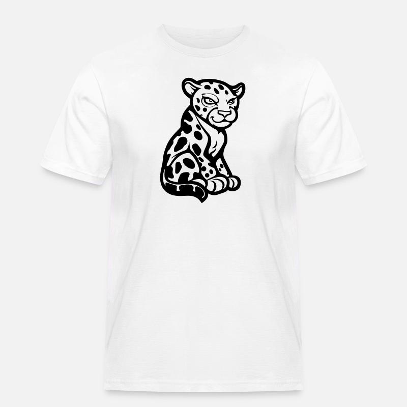 gepard tier comic - Männer Workwear T-Shirt - Weiß