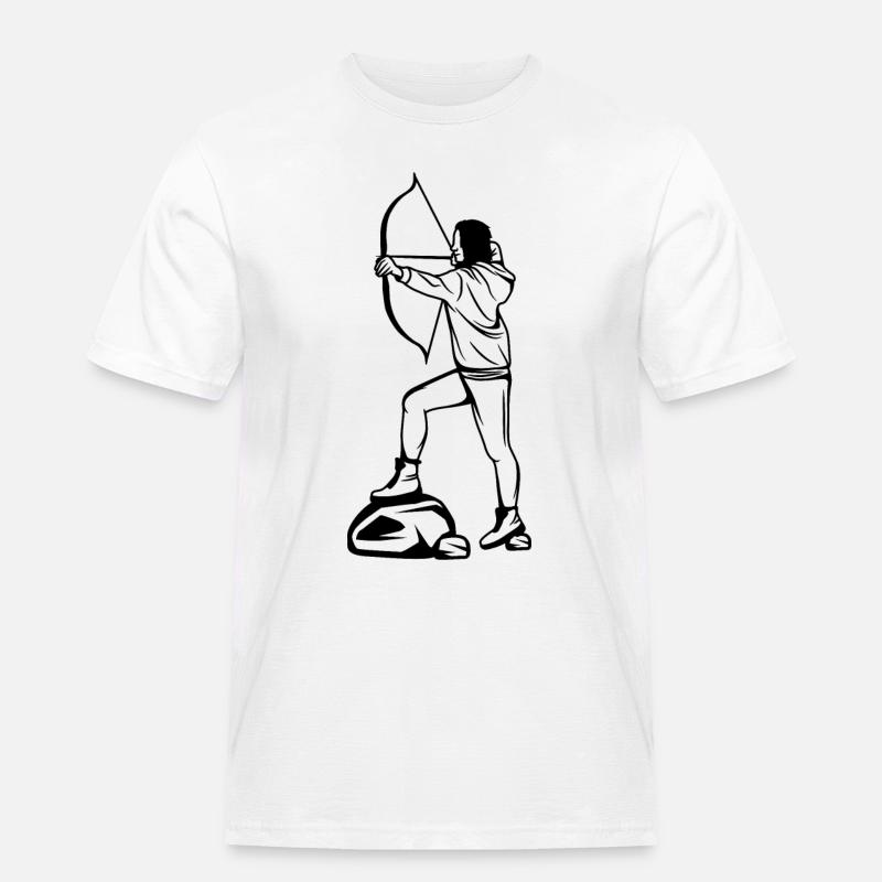 Archer Sketch - Men's Workwear T-Shirt - white