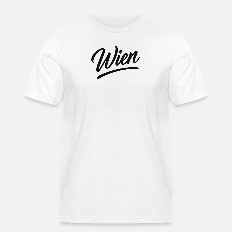Vienna Script - Men's Workwear T-Shirt - white