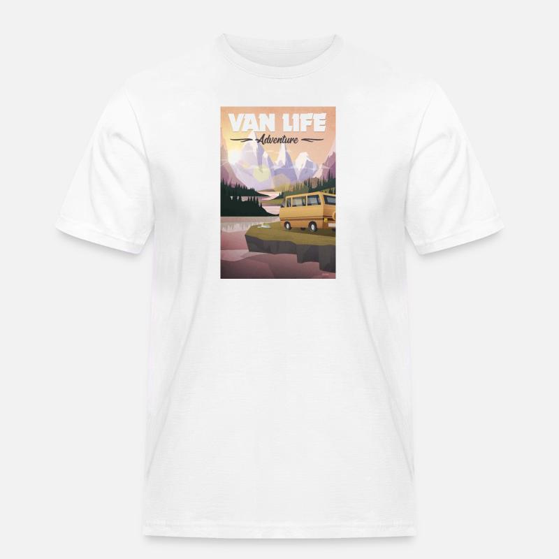 Van-Leben - Männer Workwear T-Shirt - Weiß