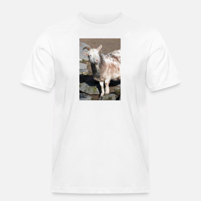 Zwergziege oder Zwergziege - Männer Workwear T-Shirt - Weiß