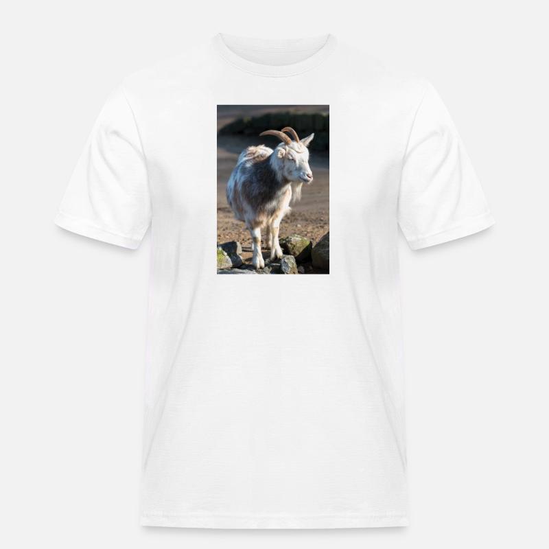 Zwergziege oder Zwergziege - Männer Workwear T-Shirt - Weiß