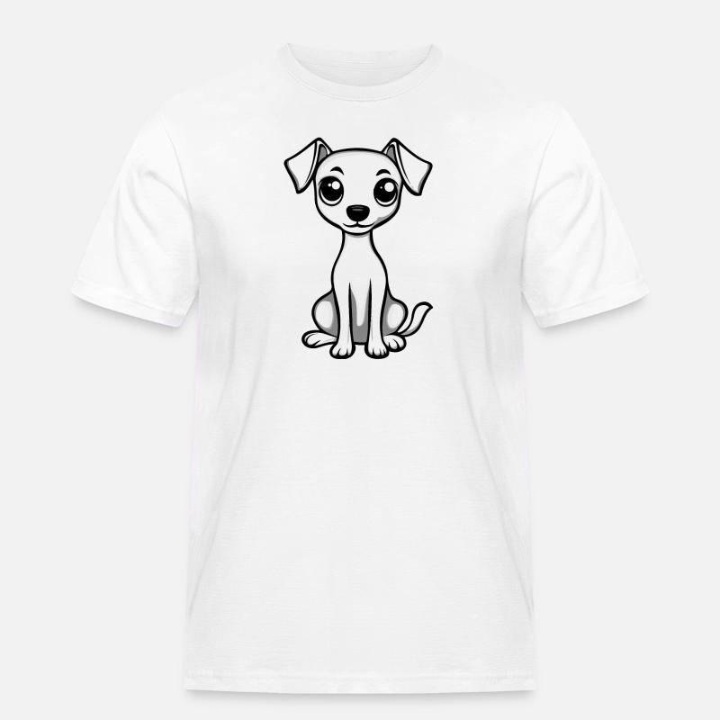Whippet Dog Comic Cute - Men's Workwear T-Shirt - white