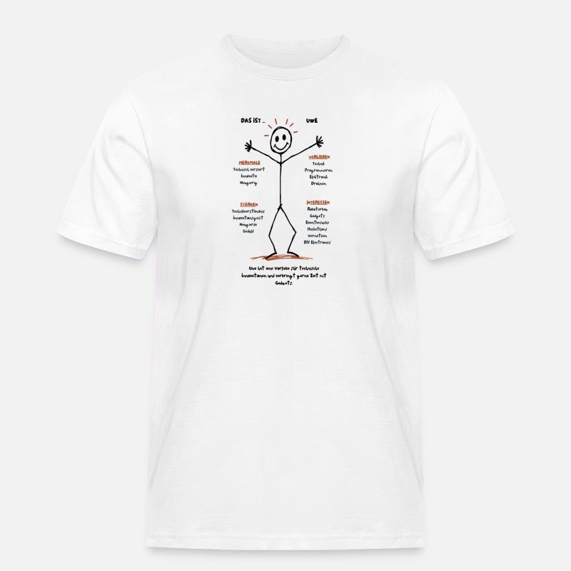 Das ist Uwe Technikenthusiast - Männer Workwear T-Shirt - Weiß