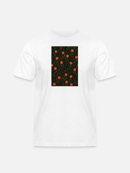 Tulip Pattern - Men's Workwear T-Shirt - white