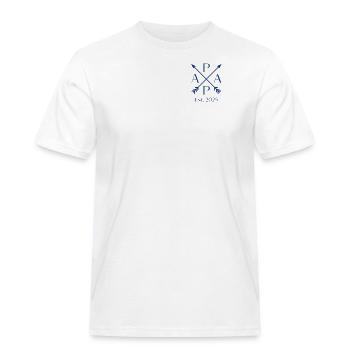 Papa est. 2025 Eltern 2025 Werdender Papa 2025 - Männer Workwear T-Shirt - Weiß - Vorne - AI Model Male 185 dark (185cm)