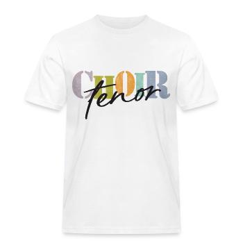 Chorale - Chanteur ténor - T-shirt Workwear homme - blanc - Devant - AI Model Male 185 dark (185cm)